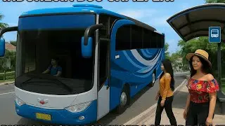 🚏 Indonesia Bus Gameplay Pick & Drop Passengers Like Real Life  #lndonesia#busgameplay 