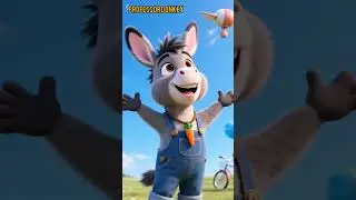 Professor Donkey:The Story of the Bicycle Flight #donkey #fly #bicycle #cartoon #funny #animation