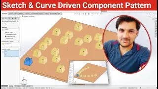 Sketch and Curve Driven Component Pattern | Component Patterns | SW Assembly Modeling | Tutorial 89