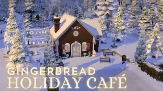 I made a caf&eacute; inside a Gingerbread House 🎄 The Sims 4 Speed Build, no CC