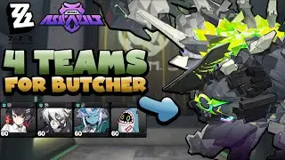 4 Teams to Make Dead End Butcher (Mutant) Easy in Deadly Assault | Zenless Zone Zero | Tips w Hako