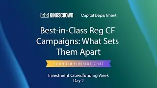 Best in Class Reg CF: Data, Storytelling & Execution with Capital Department | ICW