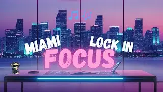 🌴 Miami Pink Neon Study: 80s Synthwave Focus Music for Deep Work & Concentration 📚