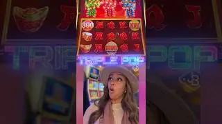 Unbelievable! Triple Pop for a MASSIVE Jackpot on $14 Bet! #massivejackpot #slots #casinogame #wow