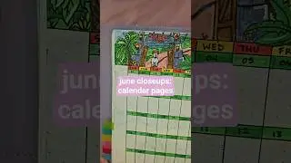 june closeups: calendar pages edition! #jurassicpark #dinosaurs #BulletJournal #bujo