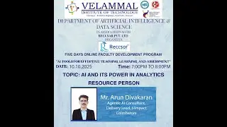 Online FDP AI TOOLS FOR EFFECTIVE TEACHING, LEARNING, AND ASSESSMENT - 2025/10/10 18:38 GMT+05:30