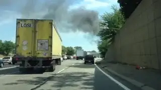 Limo fire on I-75