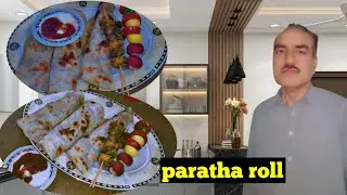Chicken tikka and malai boti paratha roll recipe by ch billu vlogs