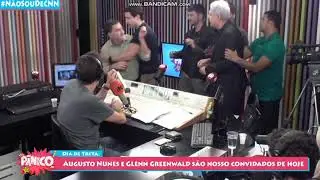 Agress&atilde;o Panico na radio glenn greenwald vs augusto nunes troca socos