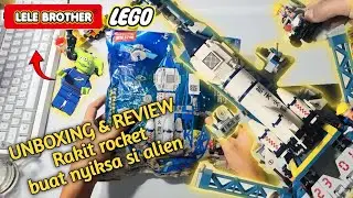 EPS 2 :MAINAN RECEH UNBOXING DAN REVIEW BRICKS MURAH LEGO KW LAGI, MODEL ROCKET BUAT NYIKSA ALIEN🤣😂