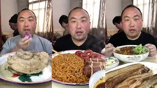 Yummy 443 Eat Chicken 🍗🍗, Meat ,Noodles Pepper ..#eatingshow #delicious #mukbang