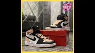Кроссовки Nike Air Jordan 1 Retro High Black/White/Powder