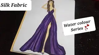Illustration silk Fabric l Using water colour