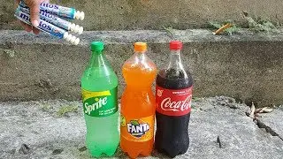 Experiment : Coca - Cola and Mentos vs Fanta and Sprite