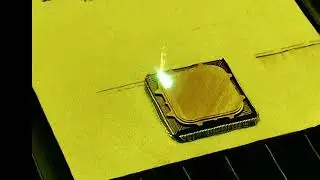 🤯 XTool F1 Ultra Fibre IR Laser vs. CPU Chip - Decap Challenge!) Intel DX4 (5x normal speed)