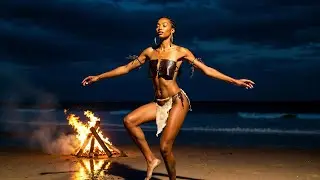 Tribal Fire Dance by the Sea | Aggressive Drum Rhythms | Primal Energy Music Mix (16 Tracks)