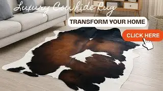 Dark Brown & White Genuine Cowhide Rug | Western Decor for Modern Living Rooms
