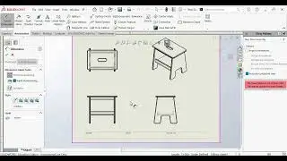 Step Stool - SolidWorks - Drafting & Dimensions