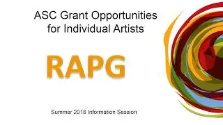 Regional Artist Project Grants (RAPG) FY19 Application Overview