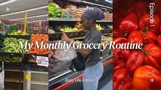 Monthly Grocery Shopping Routine
