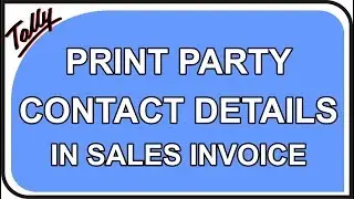 Print Party Contact Details in sales invoice | Invoice Configuration | nict