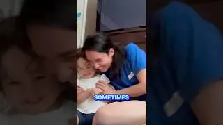 Deaf mom teaching little girl