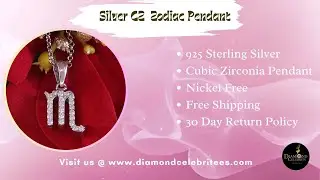 DiamondCelebritees 0.55ct Cubic Zirconia White Silver SCORPION NOVEMBER Month Pendant Men & Women