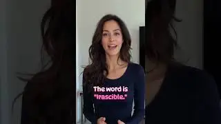 One Word a Day: Irascible 🕊️ | 10-Second English #wordoftheday