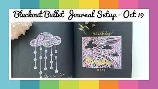1 Minute Plan with Me - Blackout Bullet Journal Setup - Oct 2019 | Happy Minute