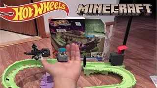 Распаковка Hot Wheels RacerVerse | Игровой набор MINECRAFT и машинка-шахтёр Diamond Steve
