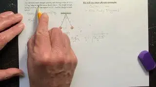 Coulomb&rsquo;s Law Example - Find the Charge on Two Identical Hanging Charged Spheres