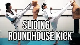 Taekwondo Sliding Roundhouse Kick | MUST Know Technique | TaekwonWoo