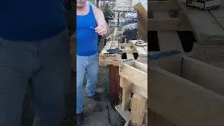 Punching nails into pallets - Willy's Life
