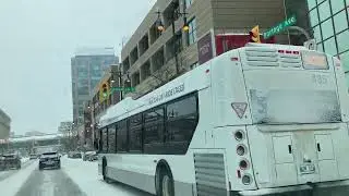 Downtown Winnipeg Winter Drive