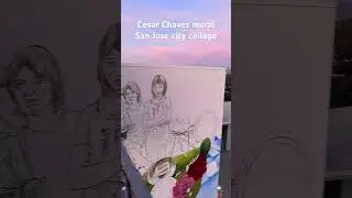 Cesar Chavez mural San Jose city college library