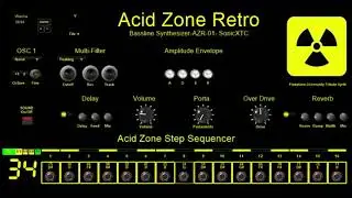【Free VST】Acid Zone Retro, monophonic bassline synthesizer by Sonic XTC(Pt 2, Walkthrough)
