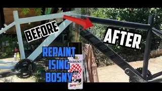 Repaint my Bike Using Spray Paint Bosny brand/ FRAME MOUNTAIN BIKE REPAINT
