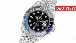 Custom Diamond Set Rolex GMT-Master II 116710BLNR Jubliee - Time4Diamonds