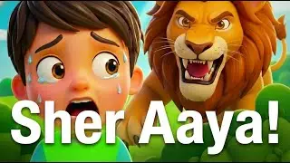 Sher Aaya Sher Aaya 🦁 | Moral Story for Kids | Urdu & Hindi Kahani | Kids Guru