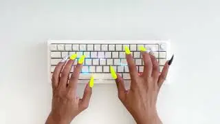 The Oat Milk &bull; Creamy white thocky mechanical rgb wireless keyboard typing with long nails