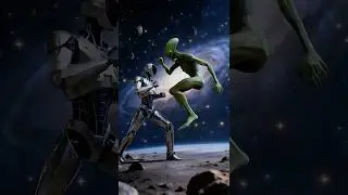 The robot fight with the Alien #robot #alien #alsen