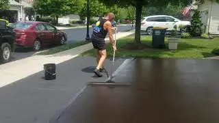 Kleen Seal Driveway Sealing: Sealcoating a Residential Driveway in Highland Park NJ 08904