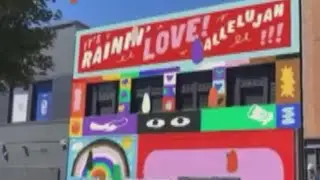 Augmented reality mural displayed in Old Town