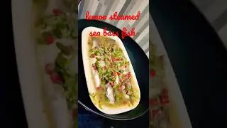 Lemon steamed sea bass fish