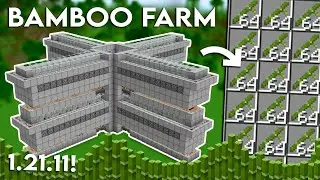MINECRAFT ЛЕГКАЯ АВТОМАТИЧЕСКАЯ БАМБУКОВАЯ ФЕРМА 1.21.11 РУКОВОДСТВО