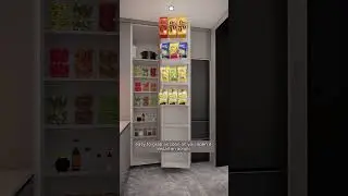 Увеличьте площадь кухонных углов с помощью шкафов из массива дерева #дизайнкухни #хранение #шкаф