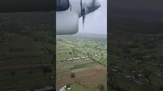 Fiji airplane 9 2023 - flying on small plane over Fiji - view of cockpit