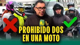 Per&uacute; proh&iacute;be que dos adultos viajen en una moto: 