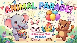 The New Year Animal Parade 🐘🐰 | A Kids Story About Working Together
