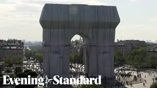 L&rsquo;Arc de Triomphe wrapped in fabric opens to public